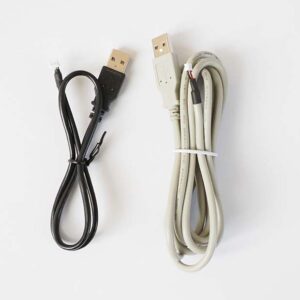 USB-Kabel in Schwarz und Weiss als Zubehör für BALTECH RFID Leser