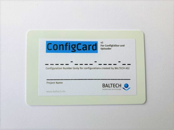 BALTECH ConfigCard zum kontaktlosen Einspielen einer Konfiguration auf RFID Lesern